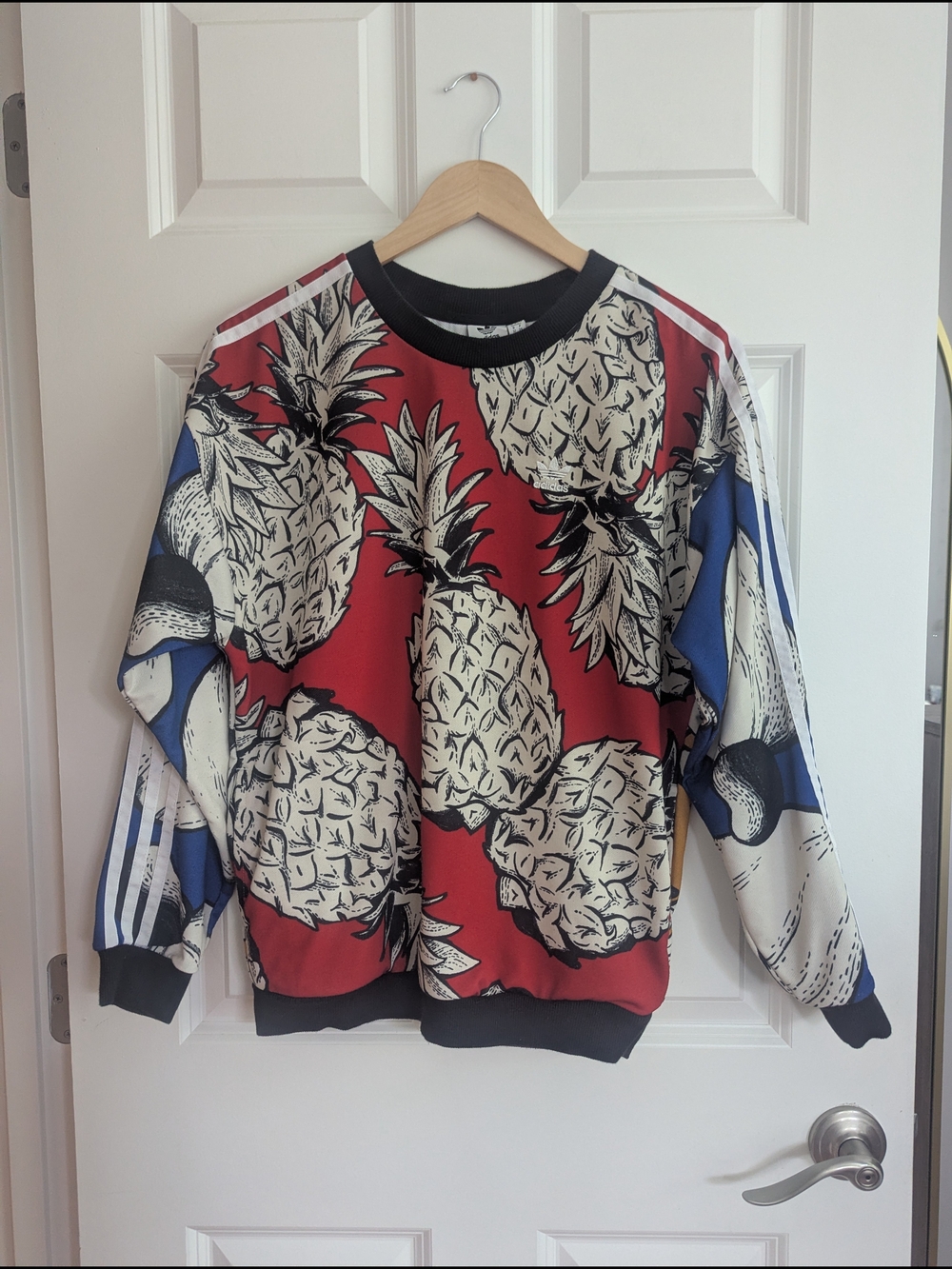 adidas Men’s Pineapple Graphic Crewneck - Red, Blue, Cream